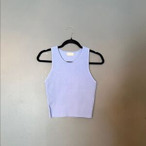 Altar'd State Light Blue Ribbed Tank Top